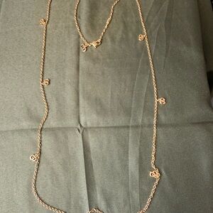 Authentic Christian Dior Gold-Tone Charm Necklace – COA Included